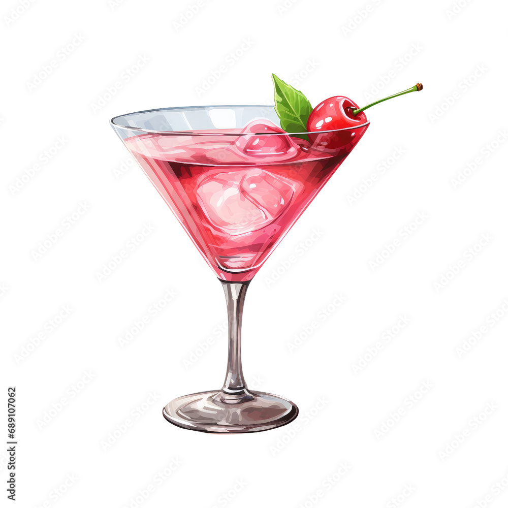 Watercolor refreshing alcoholic cocktails Watercolor refreshing alcoholic cocktails