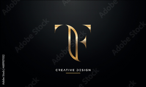 TF or FT Alphabet letters logo monogram photo