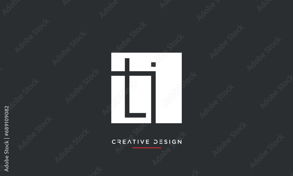 TI or IT Alphabet letters initial logo monogram