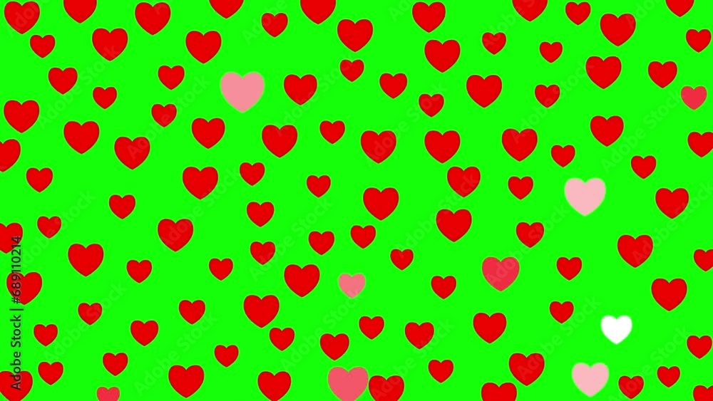 Animated red heart shine. Background for Valentine day, holiday. Flat vector illustration on green background. Animated red heart shine. Background for Valentine day, holiday. Flat vector illustration on green background.