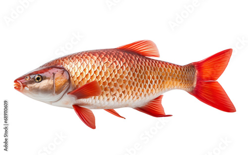 Carp fish isolated on a transparent background.