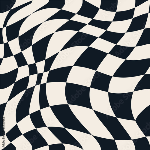 Abstract seamless pattern. Checkered background. Vector illustration in modern style.