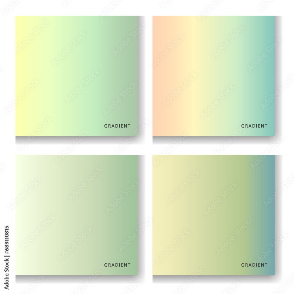 Fototapeta premium Vector different gradient color collection set pack colorful palette 