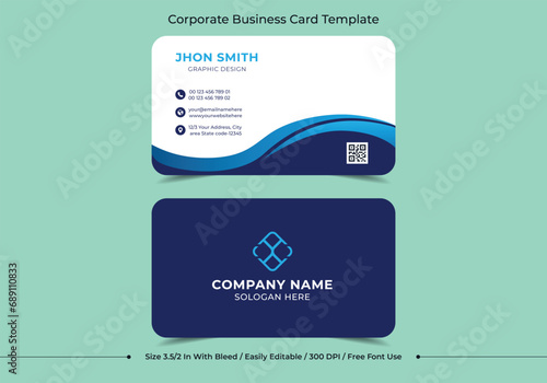 Modern bussines card. Simple business card design. Creative and elegant business card design. Simple business card template