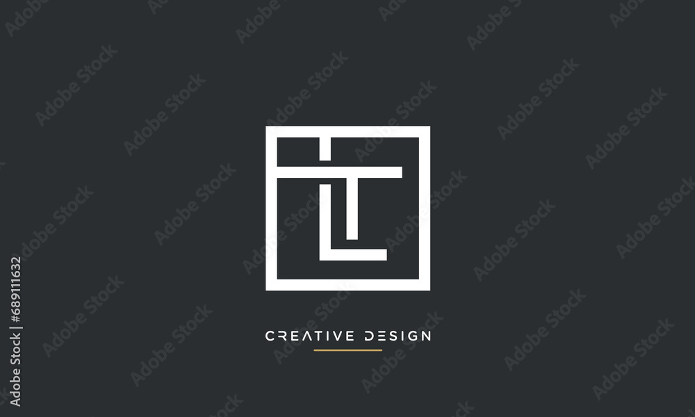TL or LT Alphabet letters logo monogram TL or LT Alphabet letters logo monogram