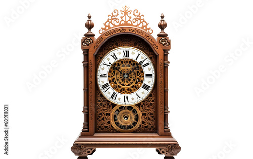 Chiming Clock isolated on a transparent background.