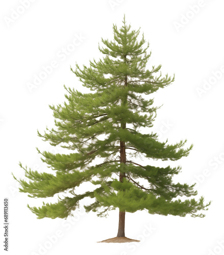 Pine tree isolated on white