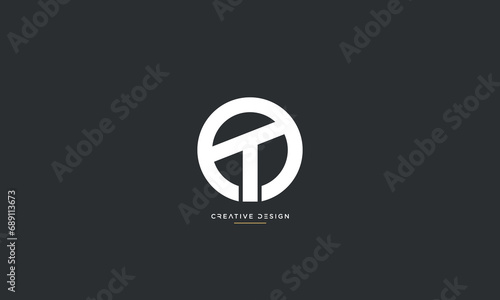 Alphabet letters TO or OT logo monogram