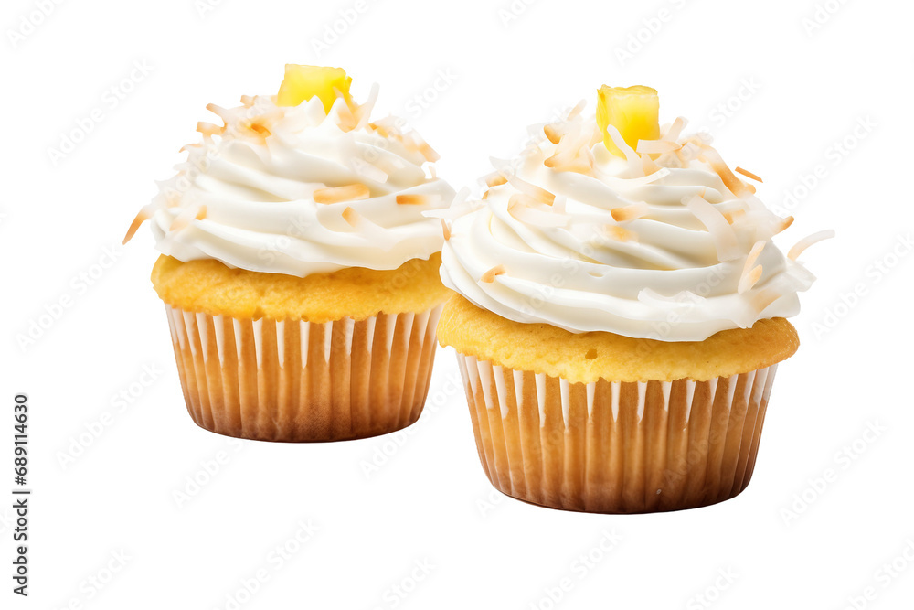 Bliss Cupcakes Isolated on Transparent Background. Ai