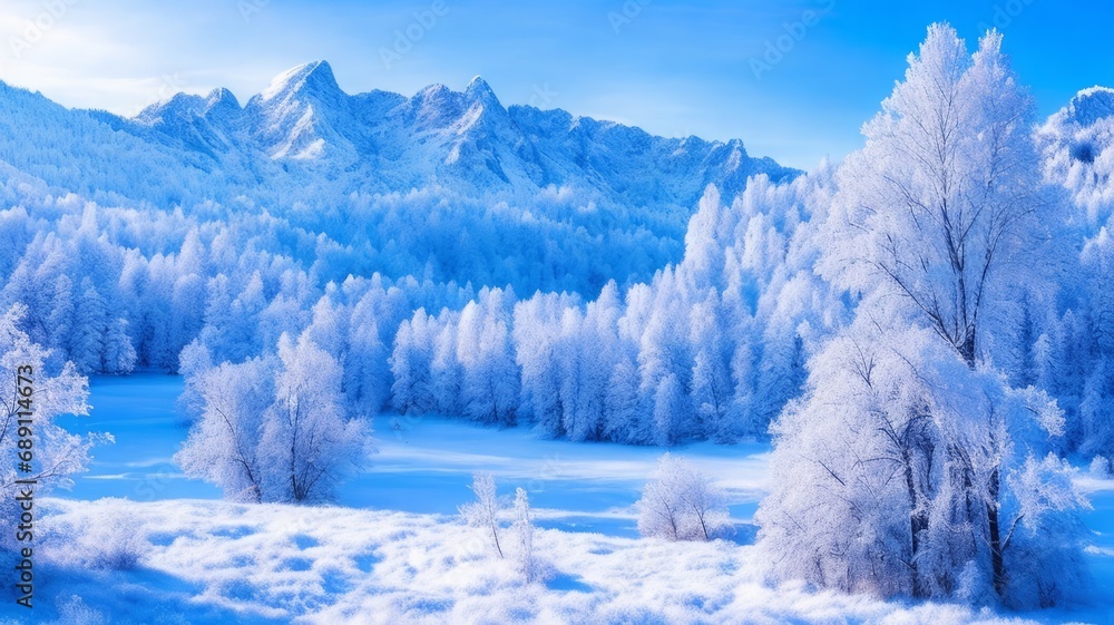 Obraz premium Beautiful view of the mountain. Mountain landscape. The beauty of nature.
