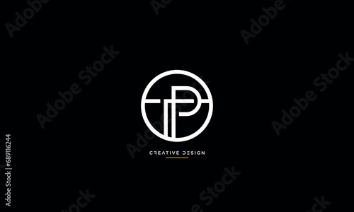 TP or PT Alphabet letters logo monogram