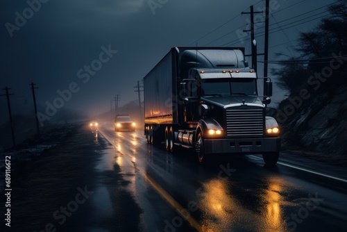 Truck on the road