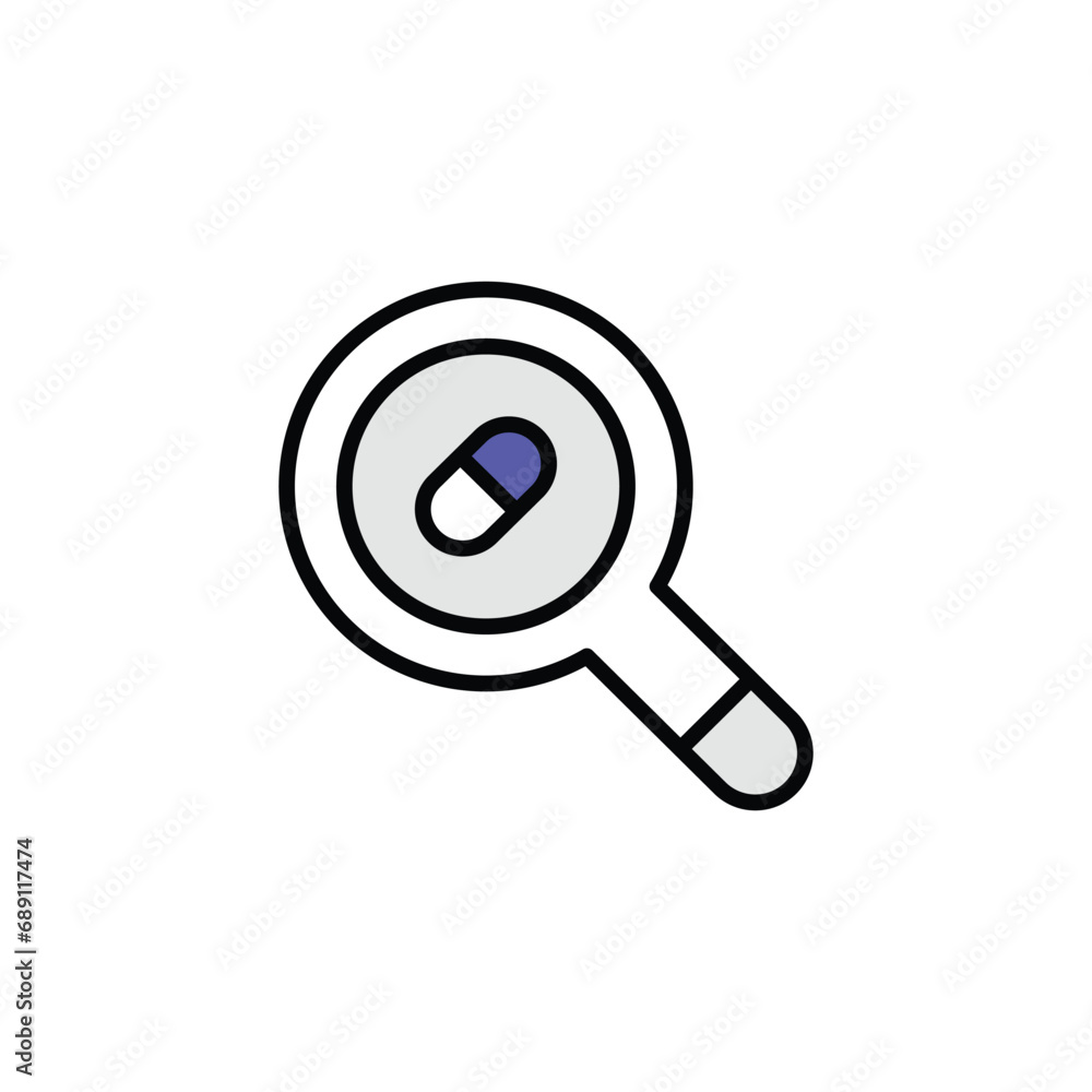 Research icon design with white background stock illustration Research icon design with white background stock illustration