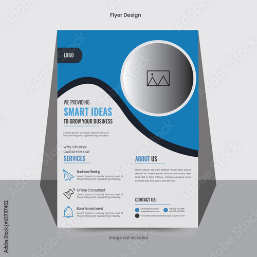 Corporate business a4 flyer design. Vector flyer design or business poster template design.