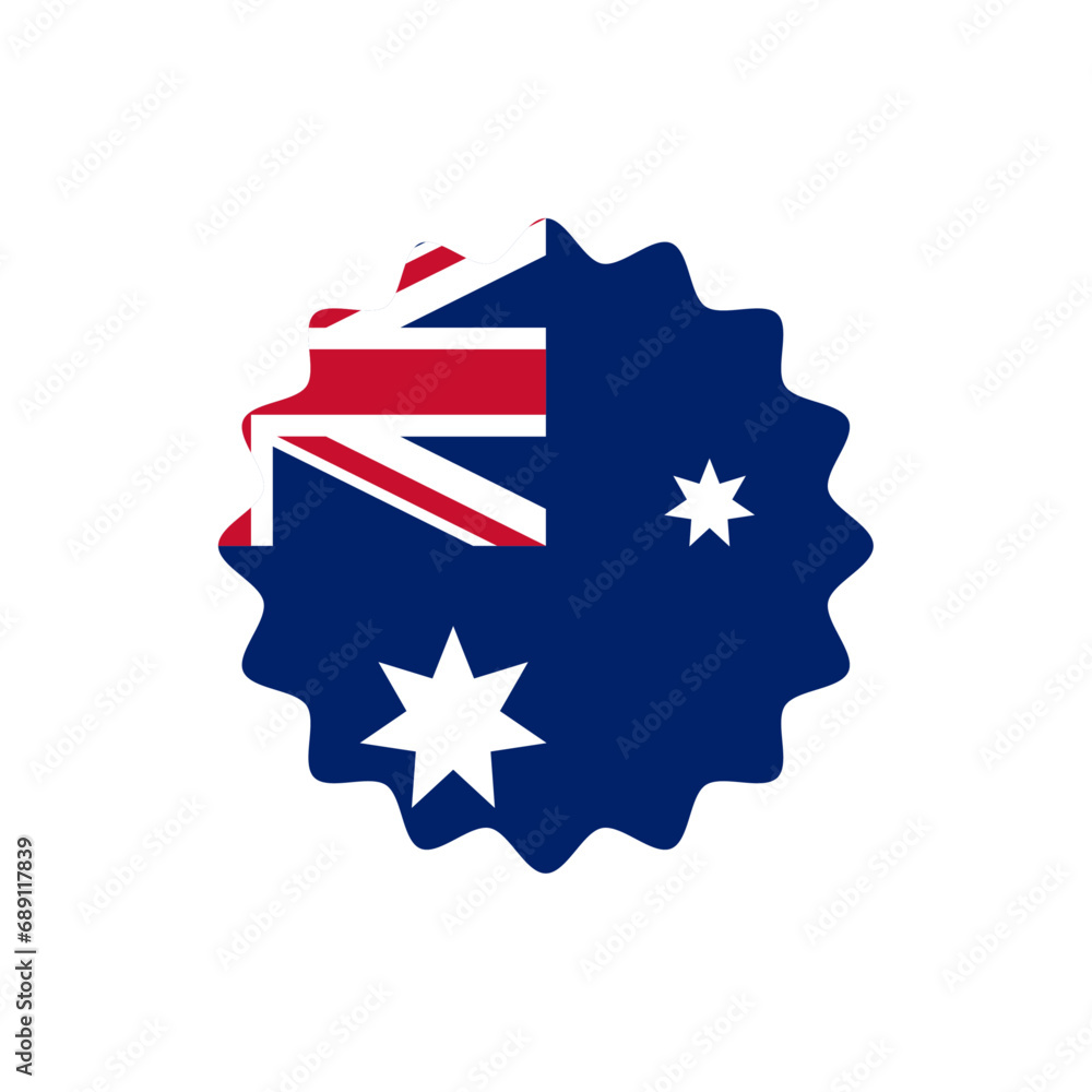 Australia flag vector label badge Australia flag vector label badge
