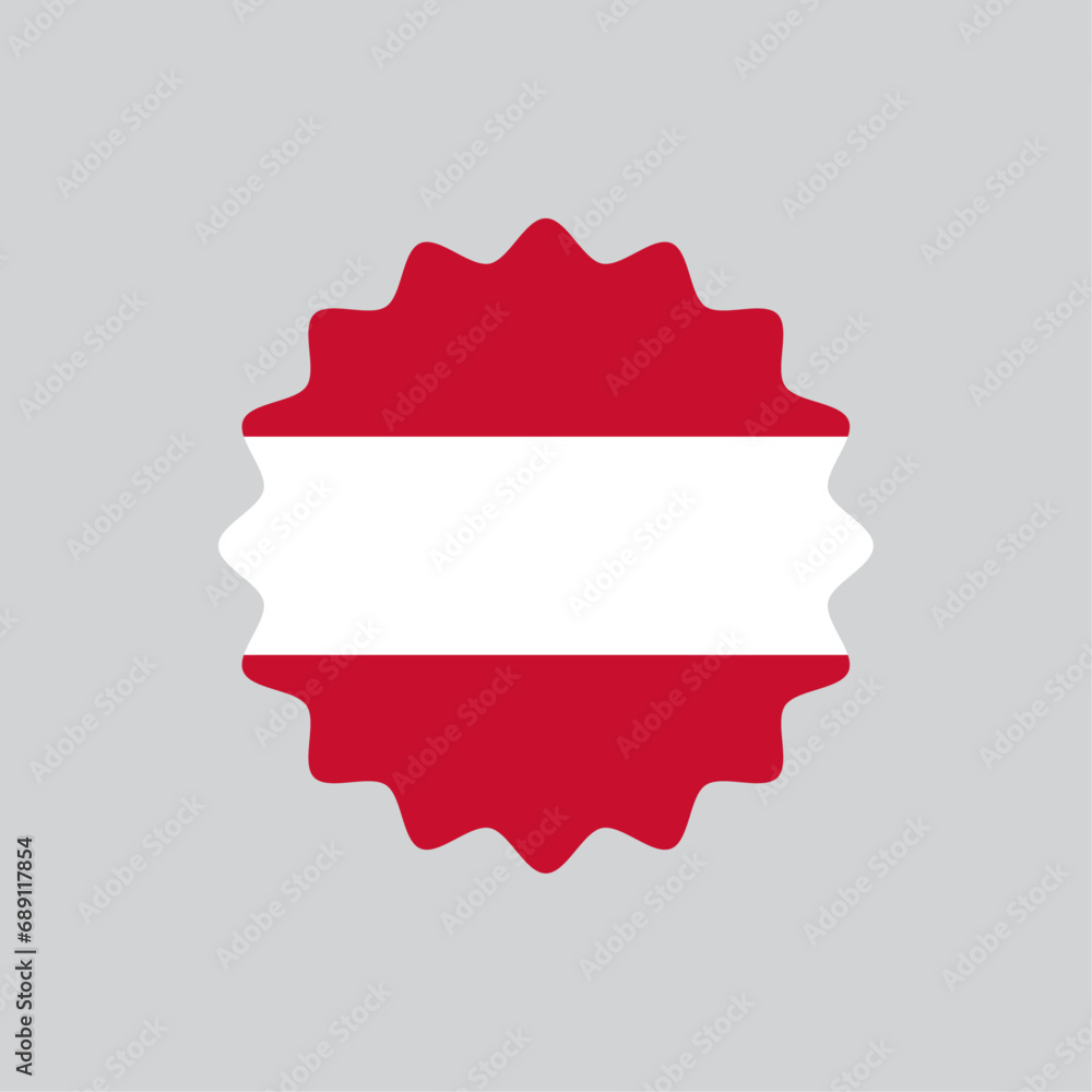 Obraz premium Austria flag vector label badge