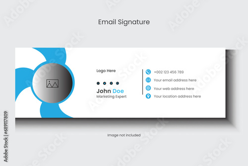 Modern and minimalist, Clean and simple corporate email signature template.
