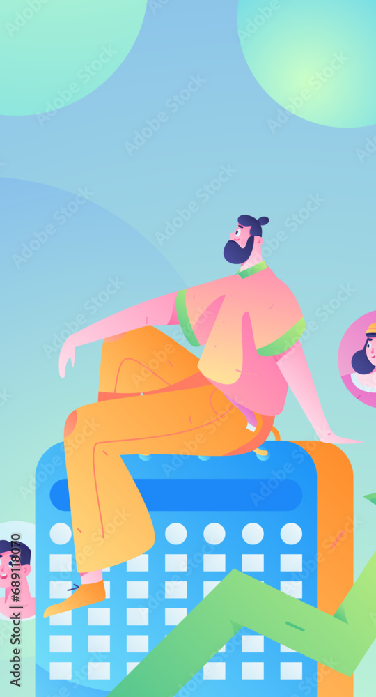 Business People Flat Vector Concept Operation Hand Drawn Illustration
Business People Flat Vector Concept Operation Hand Drawn Illustration