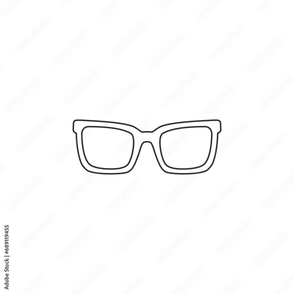 Fototapeta premium Glasses icon vector. Stylish Eyeglasses