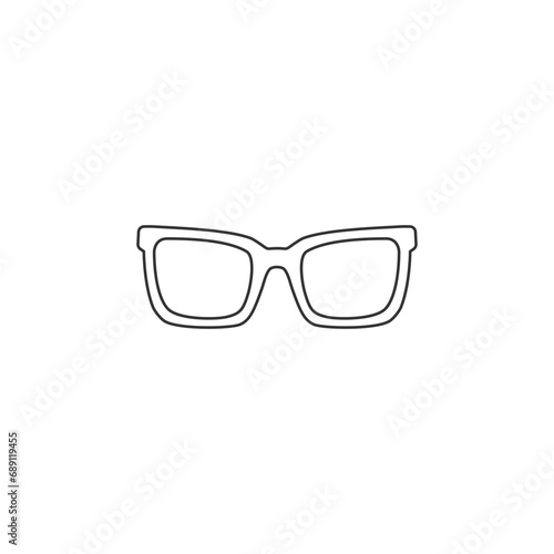 Glasses icon vector. Stylish Eyeglasses