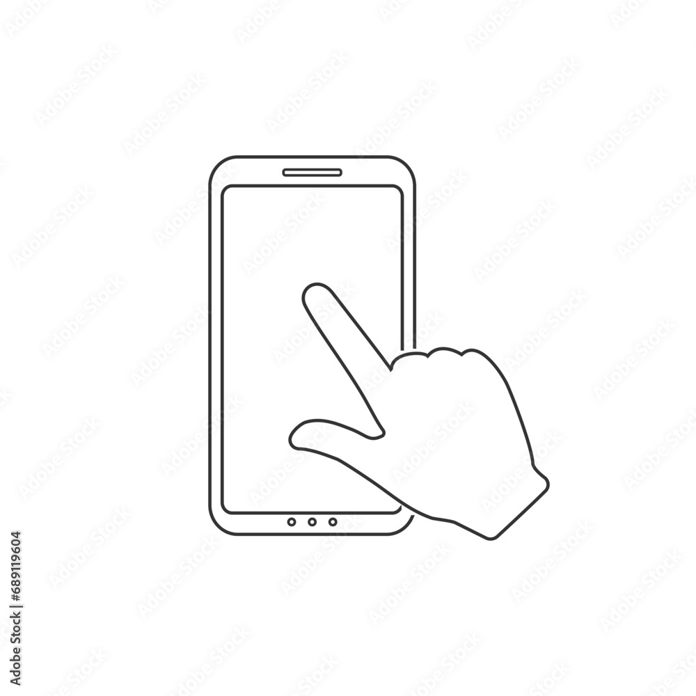 Handphone icon. Vector illustration Handphone icon. Vector illustration