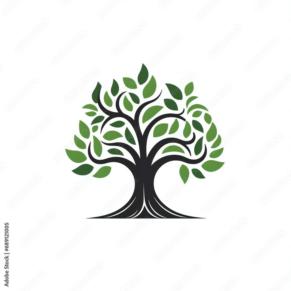 Obraz premium Unique tree logo icon