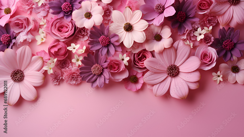 flowers on pastal pink flowers on pastal pink