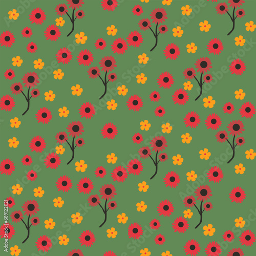 Wallpaper Mural summer floral background Vector seamless. leaf pattern Seamless pattern hand-drawn with tropical leaves. floral seamless pattern with leaves The geometric pattern Torontodigital.ca