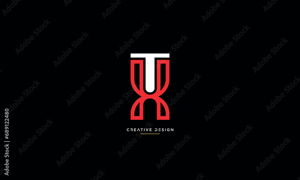 TX or XT Alphabet letters logo monogram TX or XT Alphabet letters logo monogram