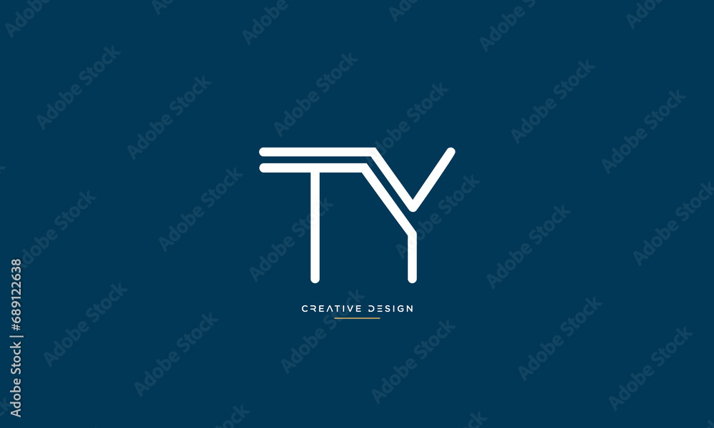 Alphabet letters TY or YT logo monogram Alphabet letters TY or YT logo monogram