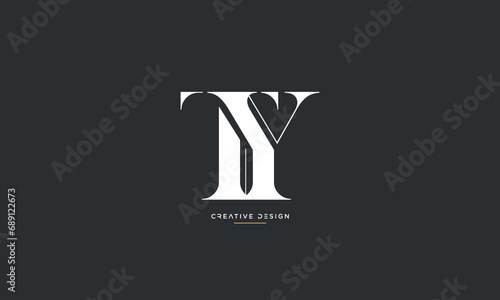 Alphabet letters TY or YT logo monogram