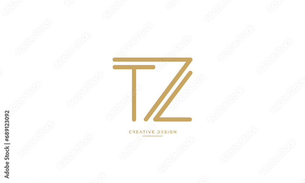 Alphabet letters logo icon TZ or ZT Alphabet letters logo icon TZ or ZT