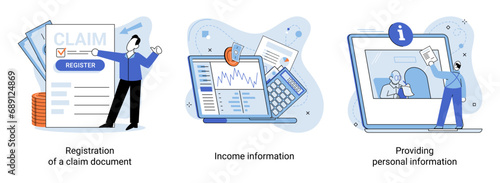Compensation vector illustration. Compensation, orchestration financial rewards, allowances, and indemnification Financial redress, sanctuary where earnings, payment, and benefits find harmony photo