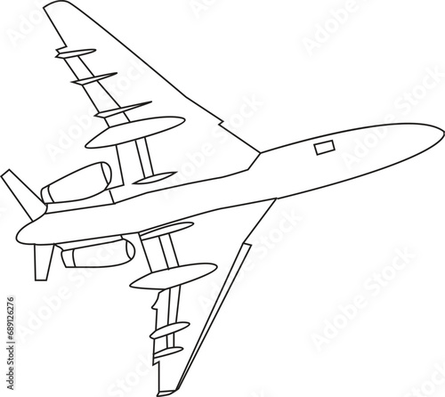 Air Plane Coloring Page for All ages