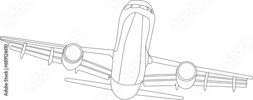 Air Plane Coloring Page for All ages