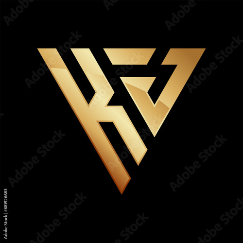 Triangle Letter K Logo Design photo