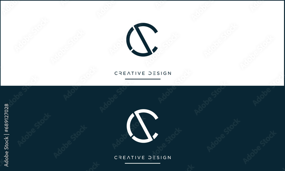 SC or CS Alphabet letters logo monogram SC or CS Alphabet letters logo monogram