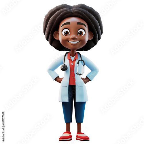 3d illustration of a smiling doctor