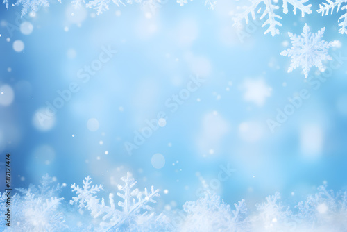 A wonderful New Year, Christmas, holiday and winter atmosphere background. © NaLan