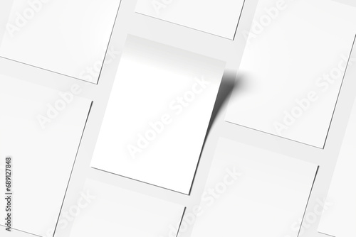 White paper or poster mockup in clear background