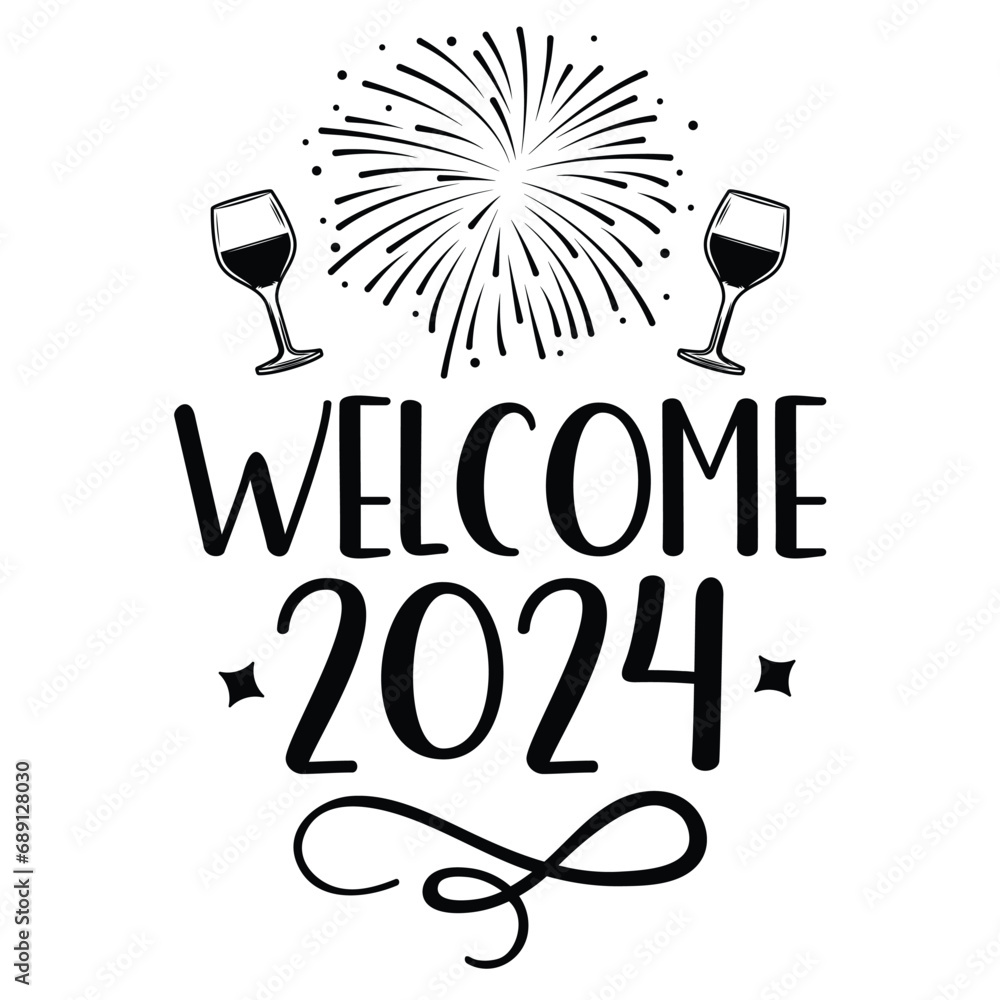 2024 Happy New year 2024 svg shirt design