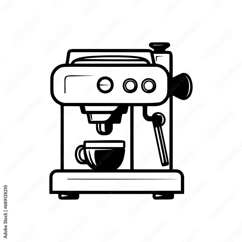 Coffee machine line icon. Coffee beverage machine. Coffee concept. Vector illustration can be used for topics like cafe cuisine and catering
Coffee machine line icon. Coffee beverage machine. Coffee concept. Vector illustration can be used for topics like cafe cuisine and catering