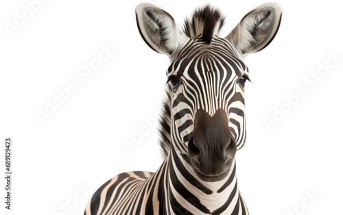 Charming Grevys zebra Isolated on a Transparent Background PNG.
