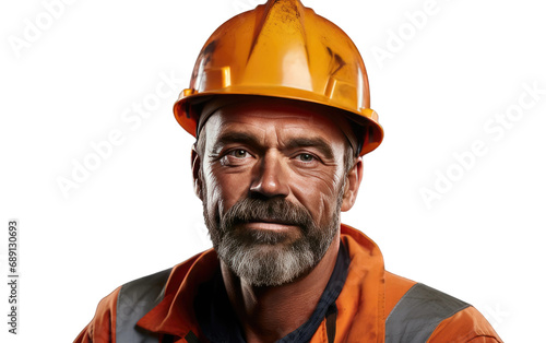 Valokuvatapetti Professional Miner With Uniform Isolated on a Transparent Background PNG
