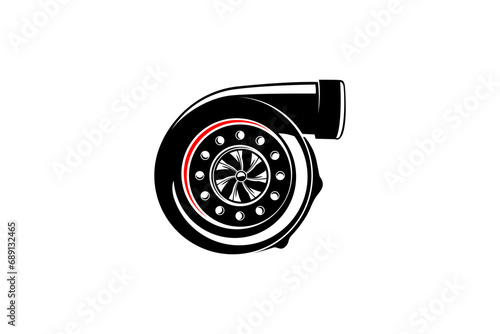 Turbo bost logo design automotive racing sport workshop garage, sparepart engine icon symbol.