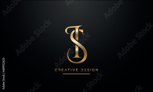 Alphabet letters Si or IS logo monogram