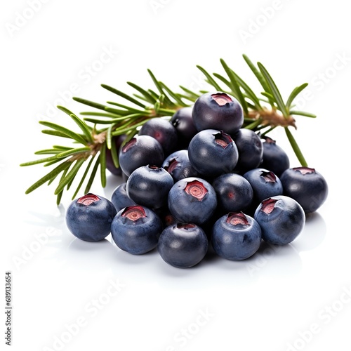 Professional food photography of Juniper berries, isolated on white background, Juniper berries isolated on white background