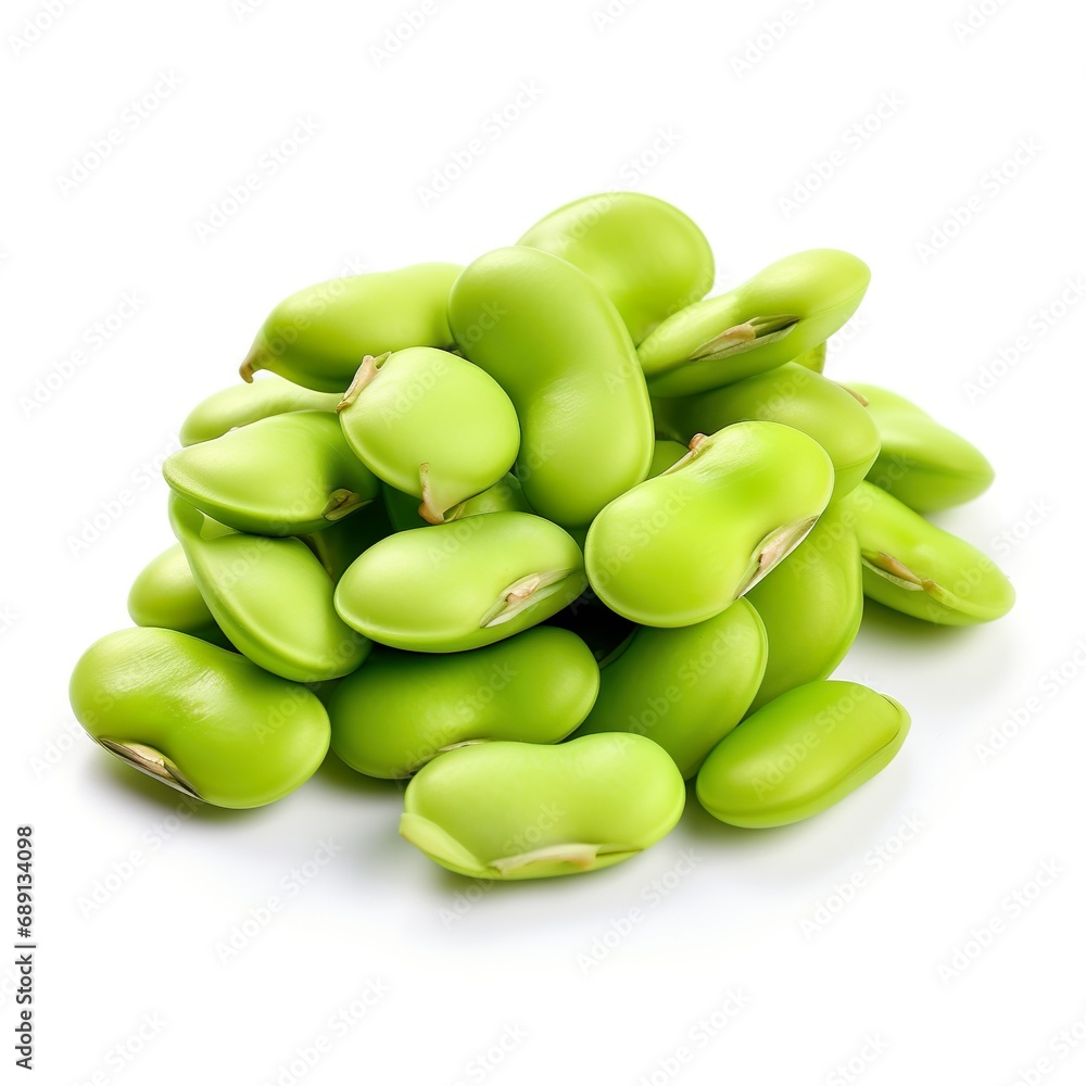 Professional food photography of Fava beans, isolated on white background, Fava beans isolated on white background Professional food photography of Fava beans, isolated on white background, Fava beans isolated on white background