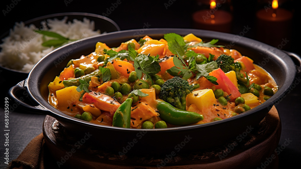 A bowl of hearty and fragrant vegetable curry