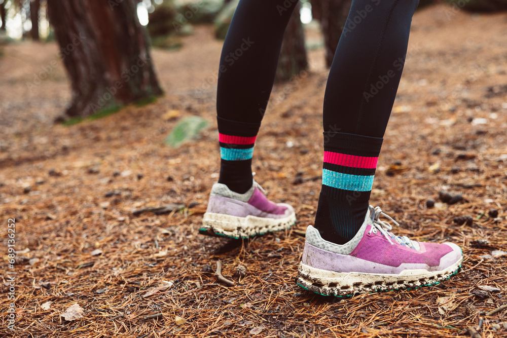 Trailrunning Woman Backcountry Forest Run Trailrunning Woman Backcountry Forest Run